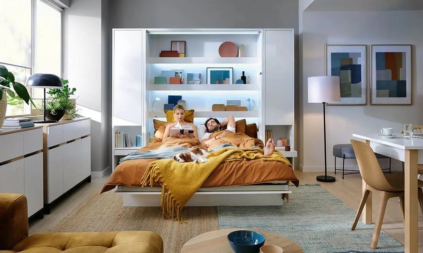 Кровать-трансформер BC-12 белый глянец вертикальная BED CONCEPT LENART 717041 фото