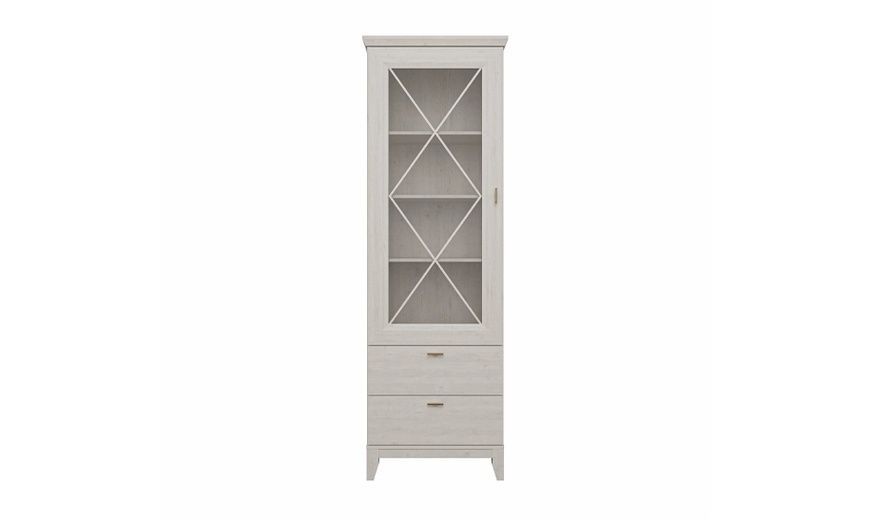 Витрина 1д2ш Miramare MMRV812 сосна белая 2147517982 фото
