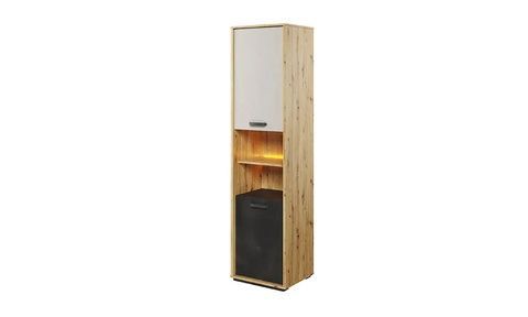 Стелаж високий Кубік / Qubic дуб артизан/сірий/чорний QB-04 725132 фото